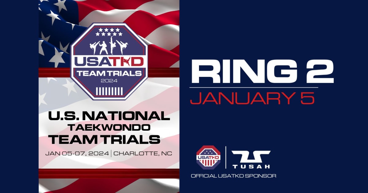 USA Taekwondo 2024 U.S. National TKD Team Trials Jan 5 Ring 2